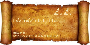 Lénárt Lilla névjegykártya