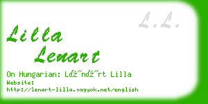 lilla lenart business card